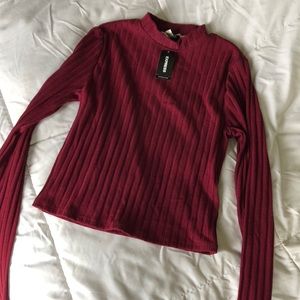 Express Cropped long sleeve top